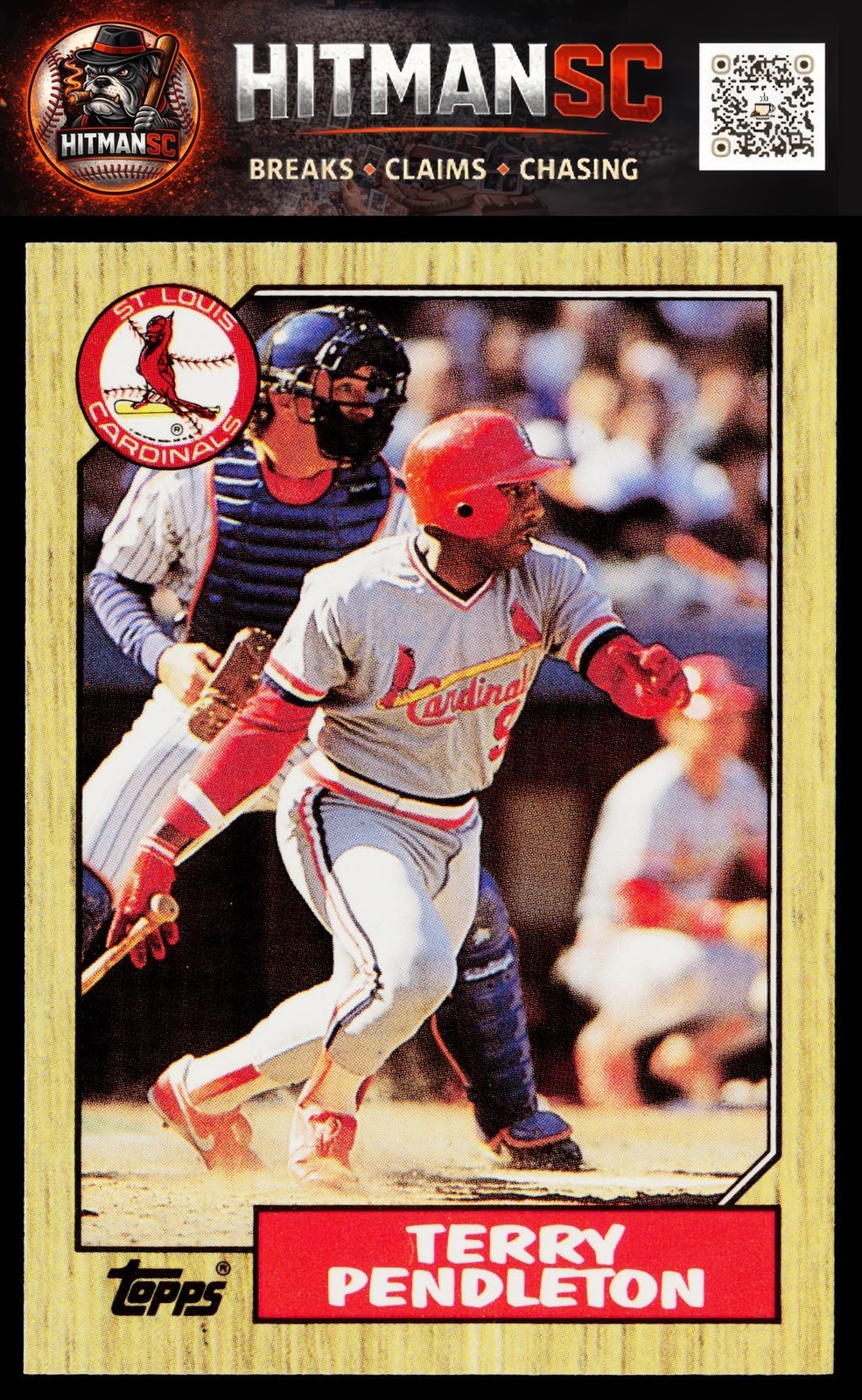 1987 Topps #8 Terry Pendleton Collector's Edition (Tiffany)