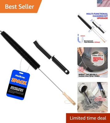 Long Flexible Lint Brush Set - Essential Dryer Vent Cleaning Kit for Home Safety