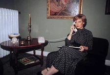 Dagmar Berghoff Homestory Apartment Hamburg Armchair Telephone- 1970s Old Photo