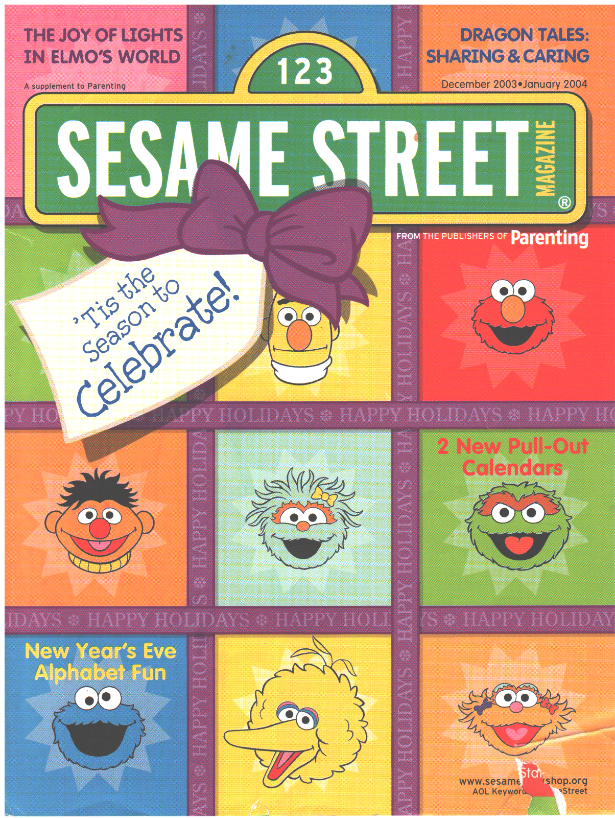 SESAME STREET Magazine December January 2004 Happy Holidays Alphabet ...
