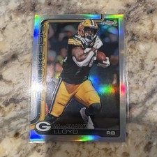 2025  Topps Chrome MarShawn Lloyd Rookie Refractor #114 Green Bay Packers NFL