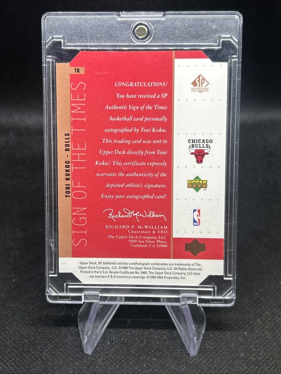 Upper Deck 1998-99 SP Authentic Sign of the Times Toni Kukoc Auto 