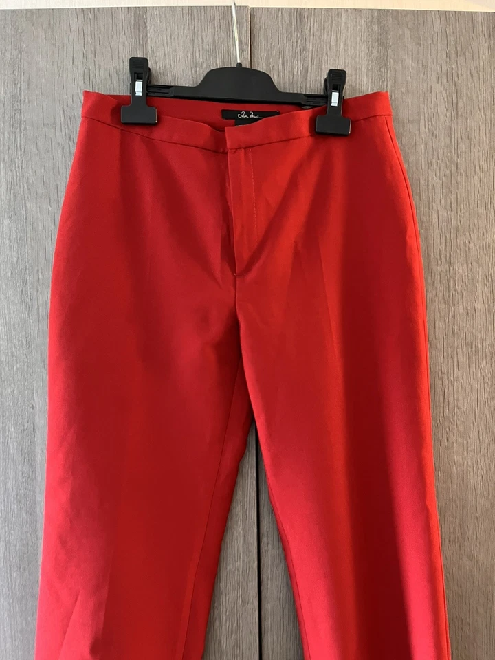 Pantalon Zara Basic Rouge – Taille S / 36 – Coupe Droite – Bon État - Photo 1/4