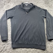 Peter Millar 1/4 Zip Pullover Sweatshirt Gray ME0EK40 Mens large Logo