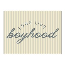 YYS Long Live Boyhood Quote Wall Art Preppy Blue Stripe Poster Modern Fashion...