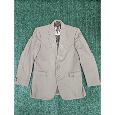 Circle S Tan Western Embroidered Sport Coat Men 44L