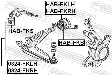 Fits FEBEST 0324-FKLH FRONT LEVER TOP LEFT WITHDRAWN  ⭐UK Stock⭐