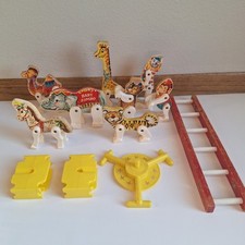 Vintage Fisher Price Junior Circus 902 Replacement Parts, Pieces, And Animals