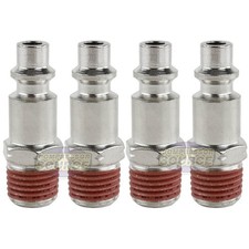 Industrial 4 Pack 1/4" Male NPT Air Compressor Hose Quick Coupler Plug Fitting