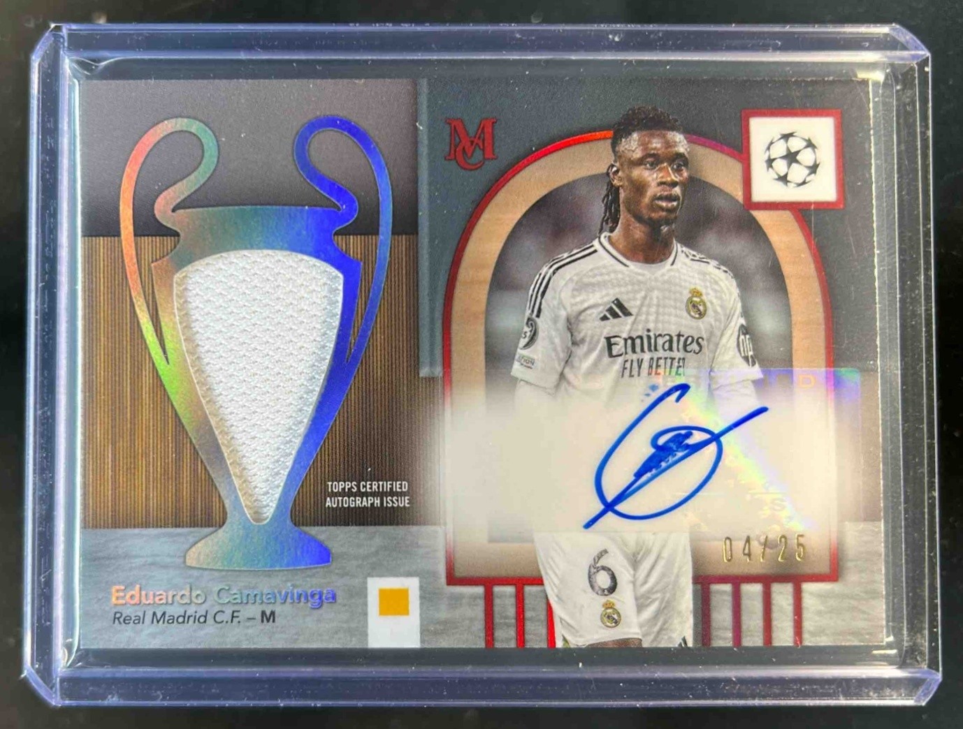 Carte De Collection Topps Déco 2024-25 Eduardo Camavinga Real Madrid - 3/5, Autographe