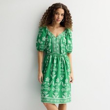 NWT Draper James Women s L Placement Print Midi Dress Floral