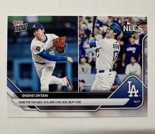 Shohei Ohtani 2025 Topps Now #884 Game For the Ages 10K’s And 3HR’s Dodgers NLCS