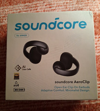 soundcore AeroClip Open-Ear Clip-On Bluetooth Wireless Earbuds, Black