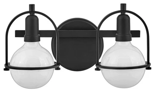 Hinkley Lighting 53772 Somerset 2 Light 16"W Bathroom Vanity - Black - Picture 1 of 9
