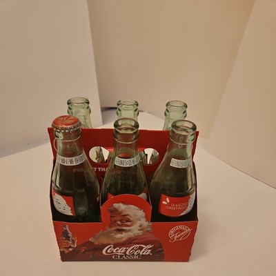 1991 Coca-Cola Coke Classic Seasons greetings Bottles set of 6 enpty