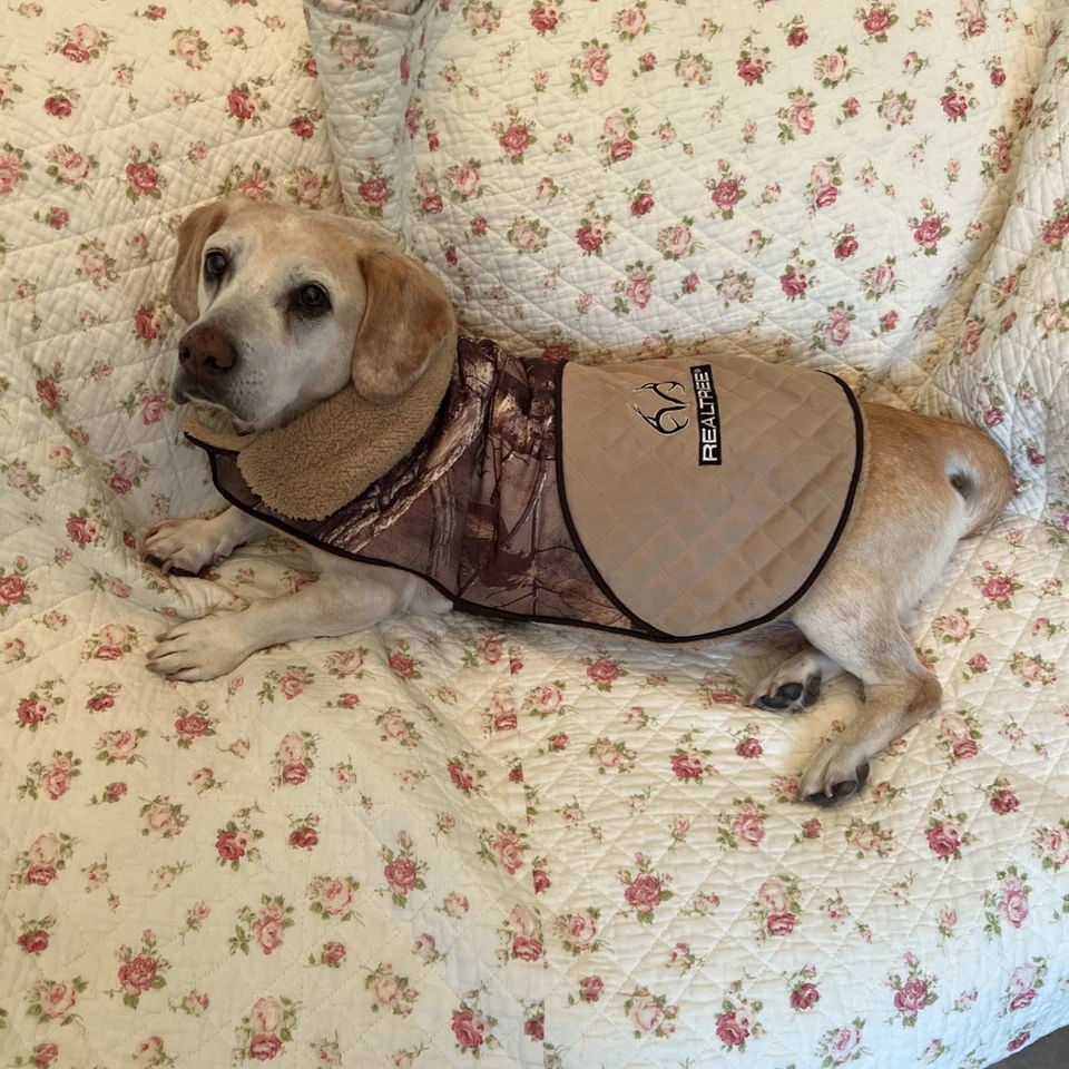 Dallas Real Tree Realtree Camuflada Vellón Mascota Perro Cachorro Chaqueta Camisa Talla Grande 23" Foto 3 de 4