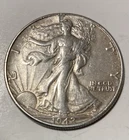 1942 Liberty Walking Half Dollar Silver 50C US Coin Circulated
