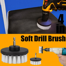 4" Soft Drill Brush Cleaning Kit Car Detailing Carpet Leather Bathroom Tool UK