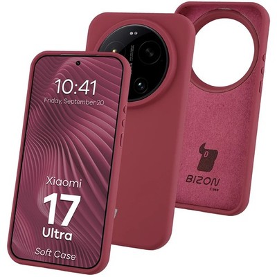Handyhülle für Xiaomi 17 Ultra Bizon Case Cover Schutzhülle Etui Pflaumenfarbe