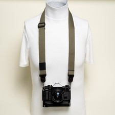 Handmade Olive Green Cotton Canvas Camera Strap w/ Peak Design Anchors 30-50  