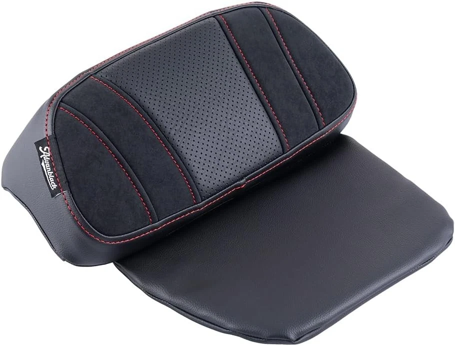 Almohadilla de respaldo pequeña para excavadoras SIK de costura roja para 14+ Harley Touring Foto 4 de 4