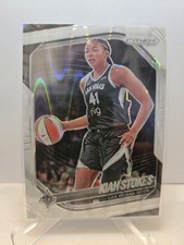 2025 Panini Prizm WNBA Kiah Stokes #58 White Seismic Prizm Las Vegas Aces - 3c