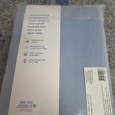 The Company Store Flannel Flat Sheet Twin Blue 5oz Solid Cotton 66x96in