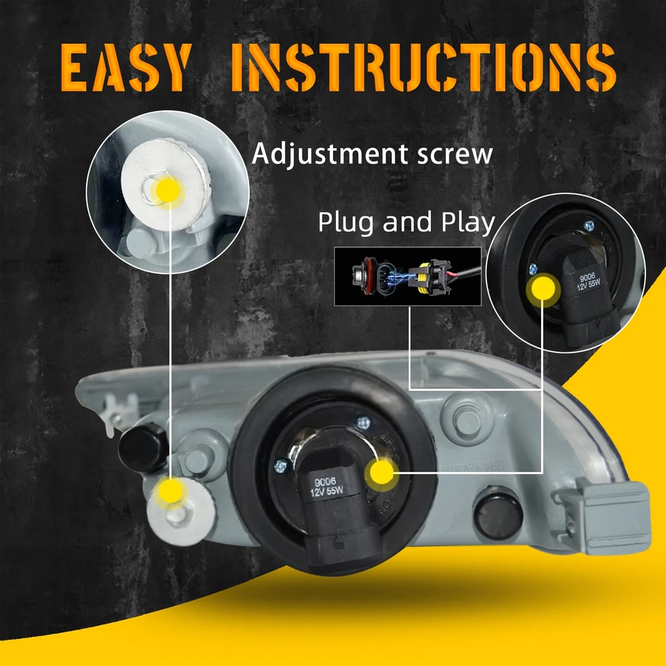 Luces antiniebla delanteras para Toyota Camry 2005-2008 Corolla 2002-2004 Foto 4 de 4