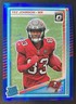 2025 Panini Donruss Optic Tez Johnson Rated Rookie Blue Hyper Prizm #231 Bucs