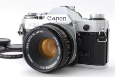  NEAR MINT Canon AE-1 Silver SLR 35mm Film Camera FD 50mm F1.8 S.C. SC JAPAN