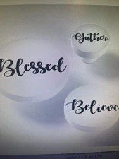 Sentiment Decorative Hardware Collection - White Set of 3 Wall Hooks NIB