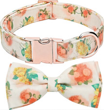 Sunflower Dog Bow Tie Collar   Adjustable Floral Spring Accessory for Small Dogs
