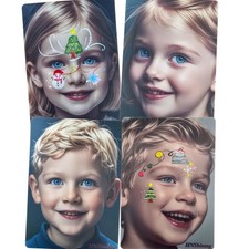 Reusable Face Painting Practice Board Makeup Exercise Template Display Tool