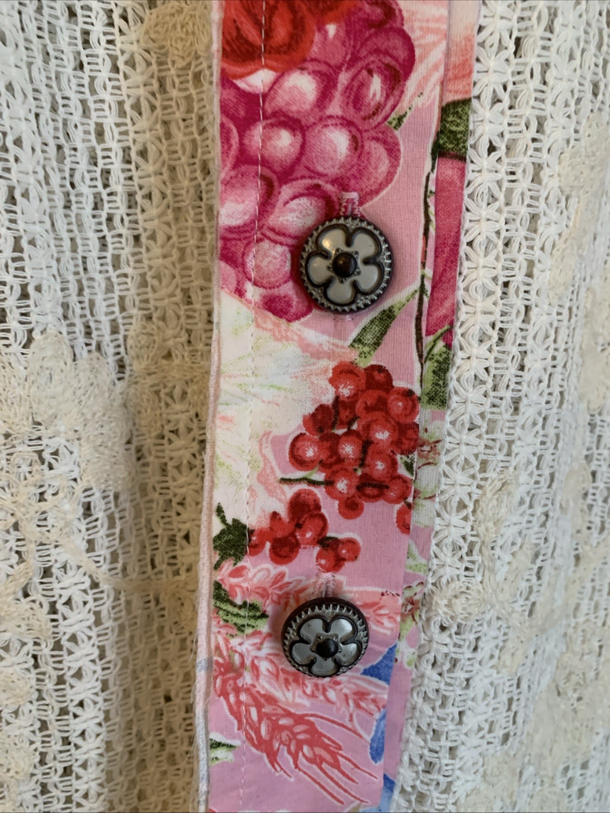 POL Womens Oversized Patchwork Button Down Shirt … - image 3