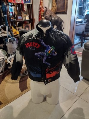 Vintage Batman Joker s Wild Movie Jacket Jeff Hamilton 2009 DC Comics -XL 11-12
