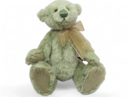 Charlie Bear Oskar Plush Teddy With Tags Retired Collectable Soft Toy Green Bear - Picture 14 of 24