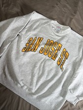 80s San Jose State Spartans - Vintage College Sweatshirt Large USA made Soffe