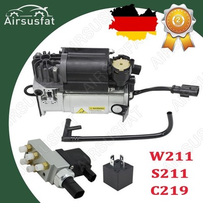 Luftfederung Kompressor + Ventilblock für Mercedes-Benz W211 S211 C219 Airmatic