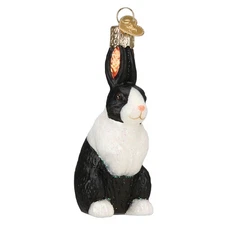 Old World Christmas DUTCH RABBIT (12636) Glass Ornament w/OWC Box