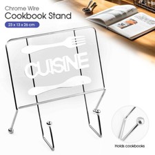 Chrome Wire Cookbook Stand 23X13X26cm CUISINE