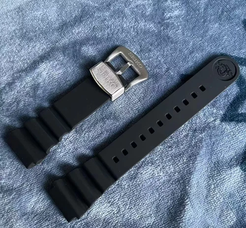 20mm 22mm for SEIKO Prospex BLACK SRP779 SRPC91 Silicon Rubber Watch Band - Picture 1 of 27