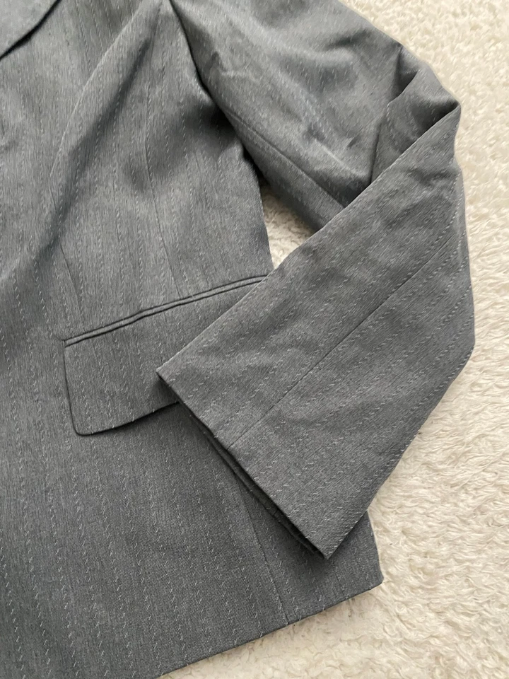 Traje Jones Wear Mujer Manga Larga Forrado Muesca Blazer Gris Talla 12 Foto 3 de 4