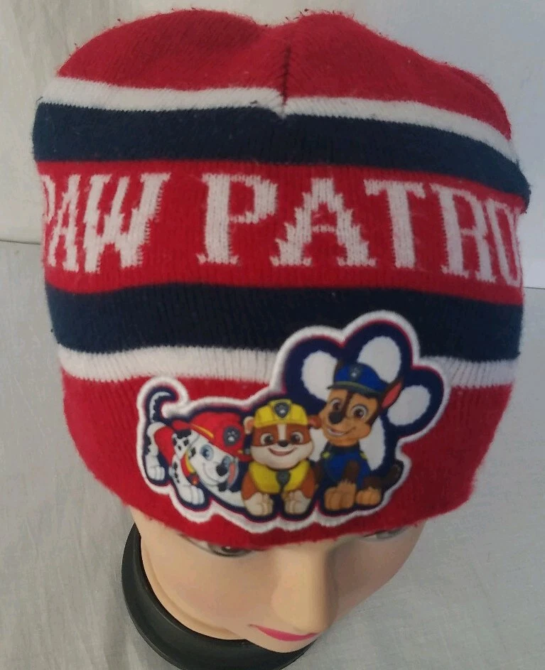 Paw Patrol Nickelodeon Deletrear Dibujos Animados Invierno Gorro Tobogán Sombrero Talla 2T-5T Foto 3 de 4