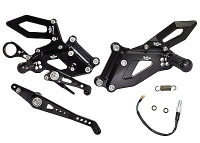 BMW 2015-2016 S1000RR VooDoo VRD1328 Adjustable Billet Rearsets Black *CLOSEOUT* - Bild 1 von 1