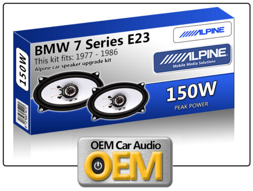 BMW 7 Series E23 speakers for footwell Alpine car speaker kit 150W Max power 4x6 - Afbeelding 1 van 2