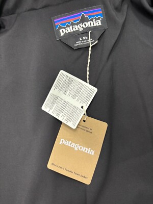 Patagonia 3 IN 1 Powder Town Jacket Black Mens New 31695 Large | eBay