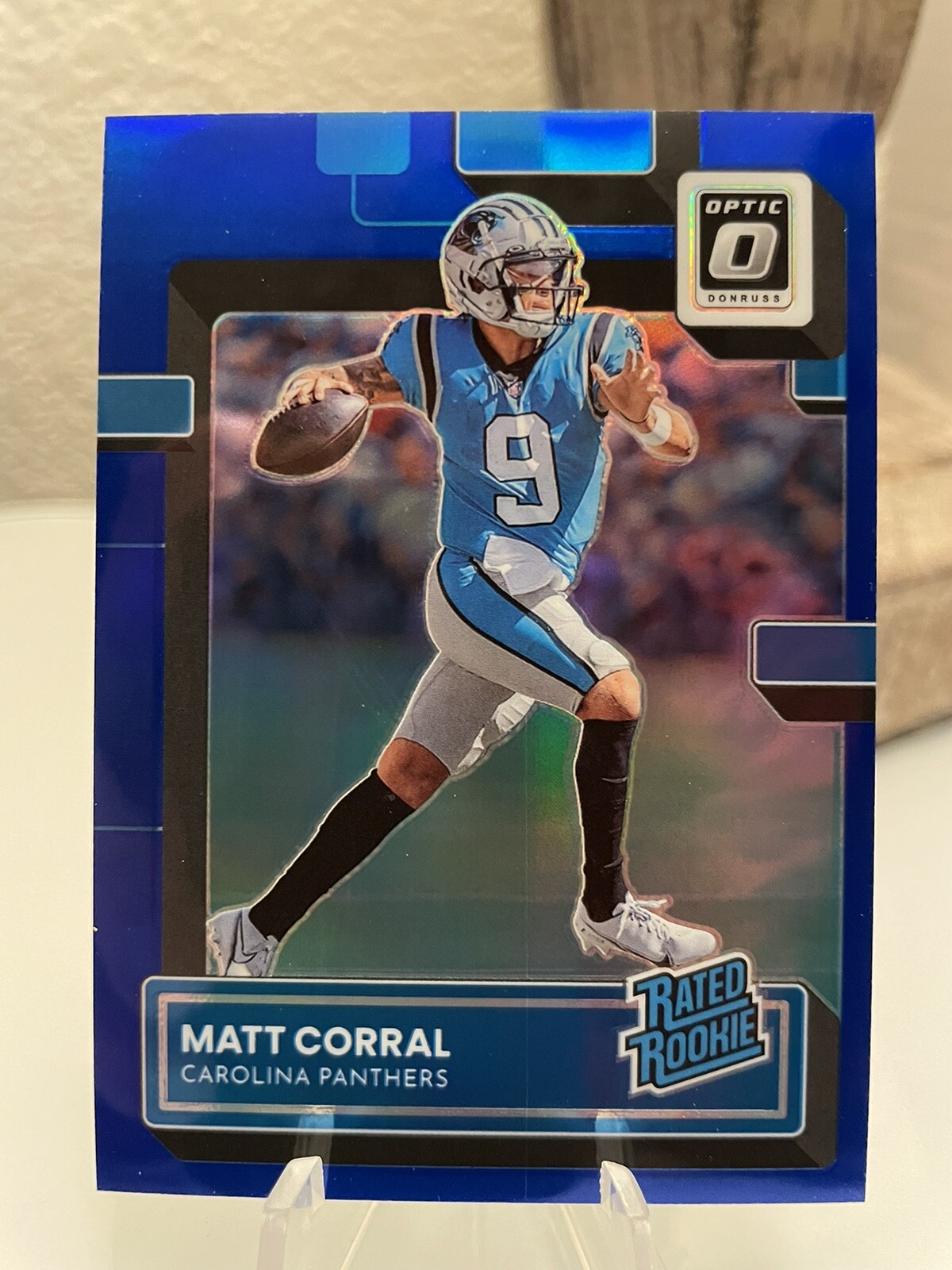2022 Panini Donruss Optic #204 Rated Rookie Blue Prizm Matt Corral /179 Vikings