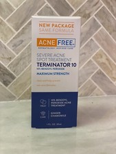 New Acne Free Terminator 10 Severe Acne Spot Treatment Max Strength Exp 1/2027