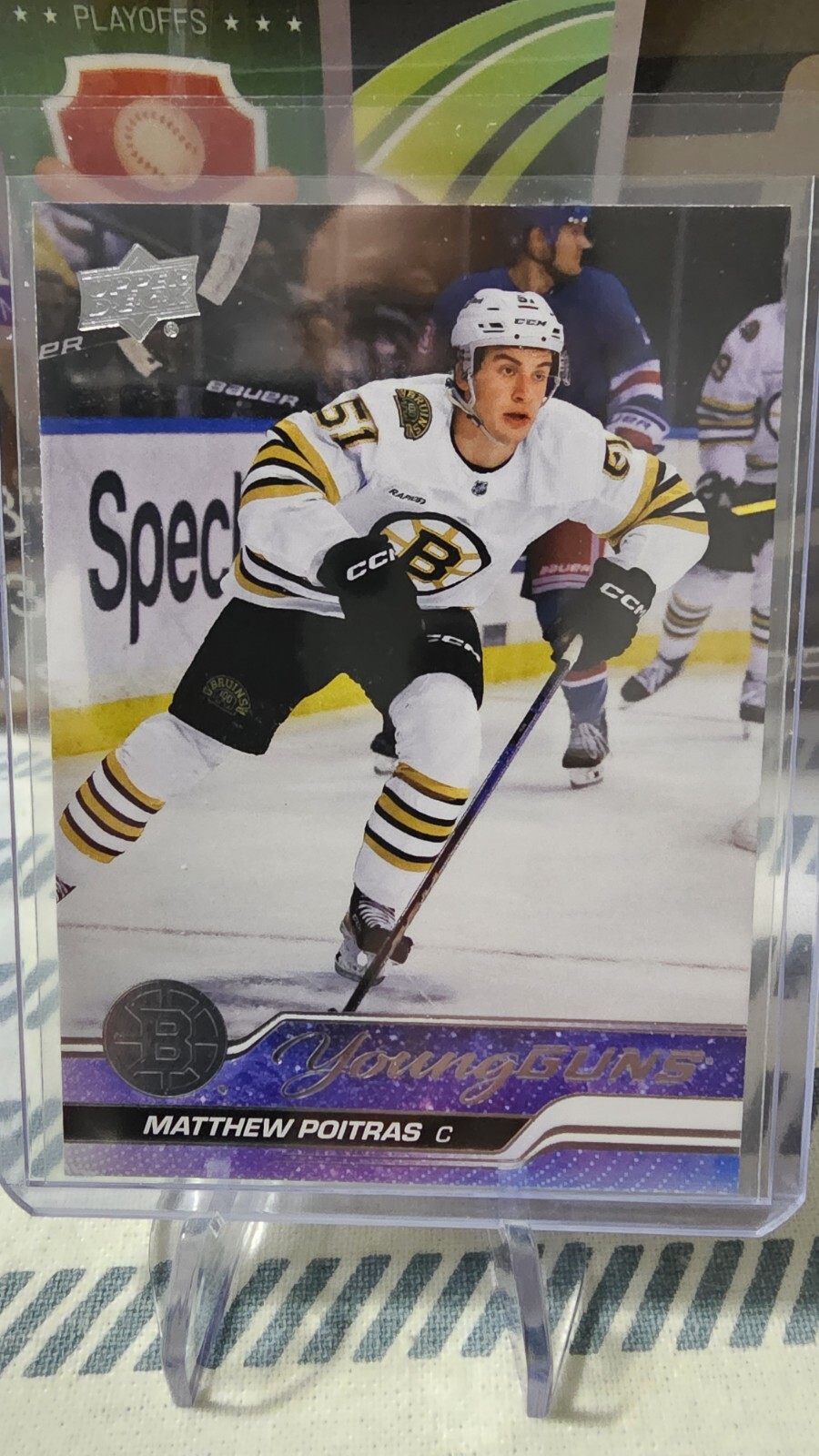2023-24 Upper Deck Series 2 #478 Matthew Poitras Young Guns Rookie Card Bruins