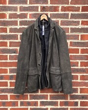 AllSaints Mens SURVEY Leather Blazer Jacket MEDIUM  All Saints Biker 3 A175